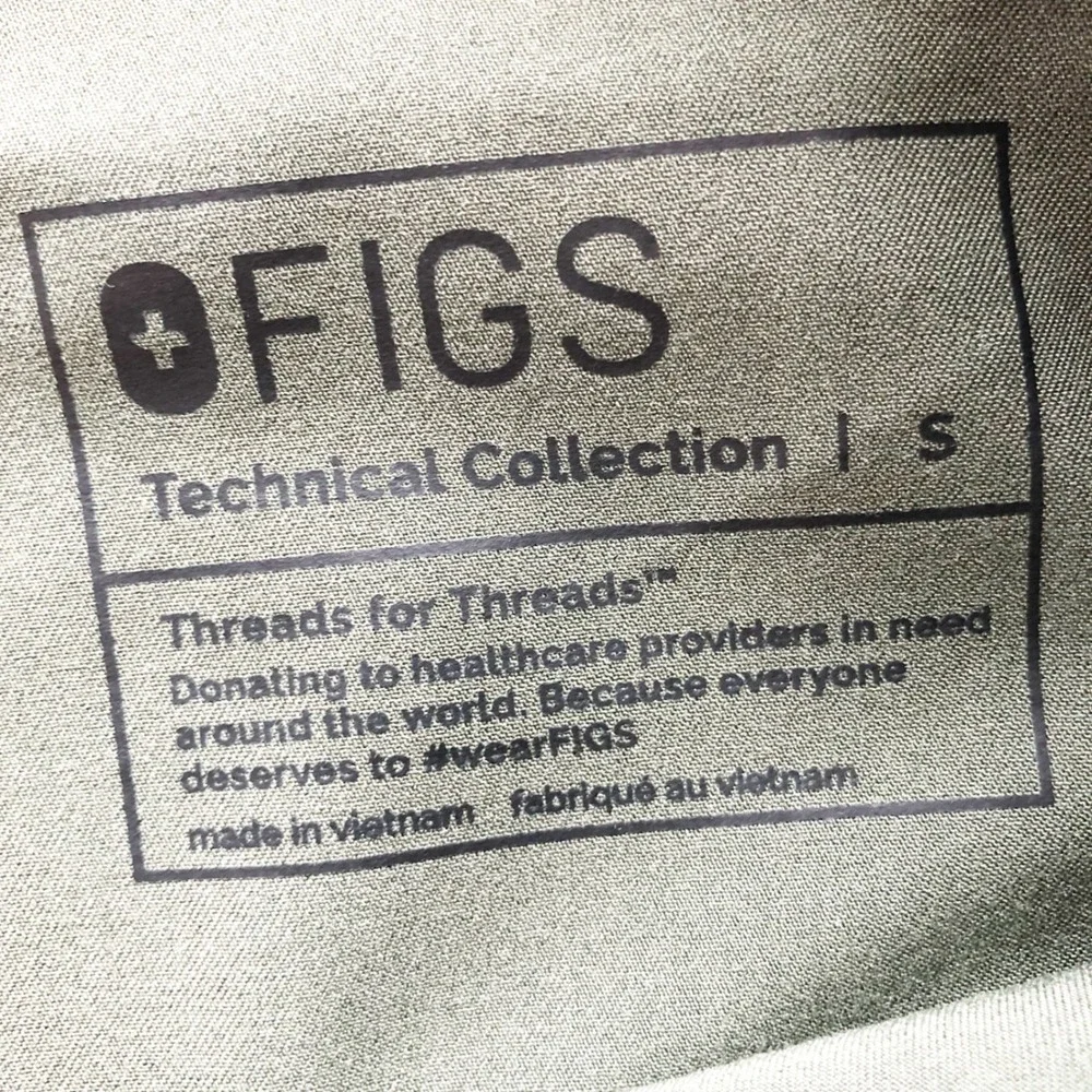 FIGS Scrubs Mens Small Tansen Jogger Pants Moss Green Technical Joggers